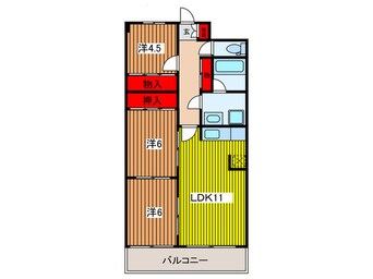 間取図 フラワ－ハイツⅡ