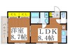 グリーンハイツ鷺宮 1LDKの間取り