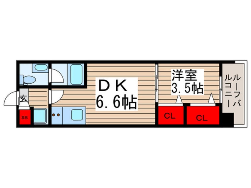 間取図 レジディア門前仲町プレイス