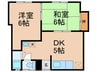 メゾン秋元 2DKの間取り