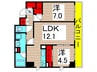 アーバンパーク亀有 2LDKの間取り