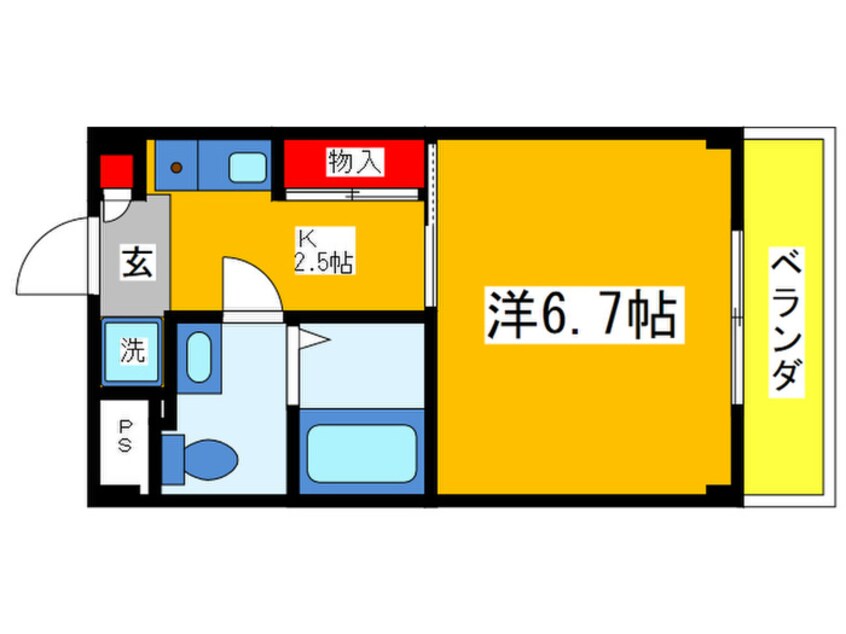 間取図 サン・ブラン関口