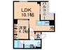レジディア勝どき 1LDKの間取り