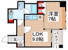 レジディア勝どき 1LDKの間取り