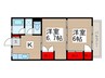 ウインド上本郷 2Kの間取り