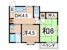 清和ハイツ 2DKの間取り