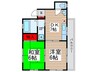 クレインハウス 2DKの間取り