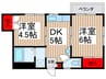 クレインハウス 2DKの間取り