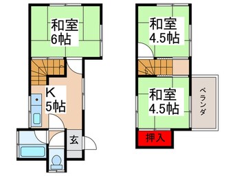 間取図 仮）毛呂山町貸家