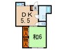 紅谷ビル 1DKの間取り