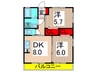アルタイル 2DKの間取り