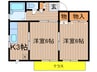 ベアハイツ 2Kの間取り