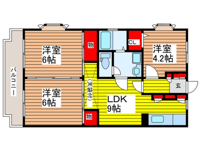 間取図 コアロ－ド与野