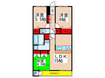 間取図 志木ファイブハイツ（１３１３）