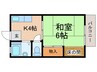 ヴィラ桔梗 1Kの間取り