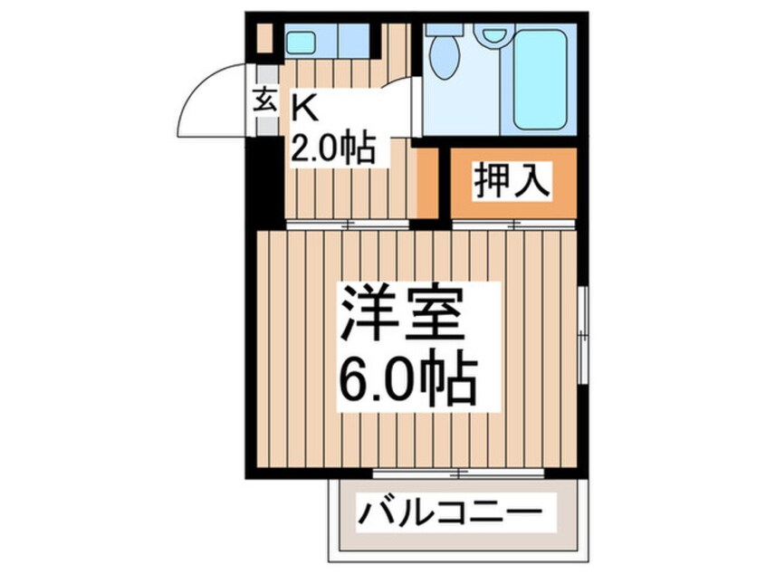 間取図 グリーンコーポ南林間（308）