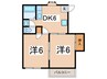 ハイツグレイス 2DKの間取り