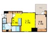 グランカーサ日本橋浜町 1LDKの間取り
