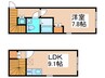 アーバンステージ菊川 1LDKの間取り