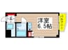シティークレスト船橋 1Rの間取り