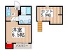 Wistaria　北越谷 1Kの間取り