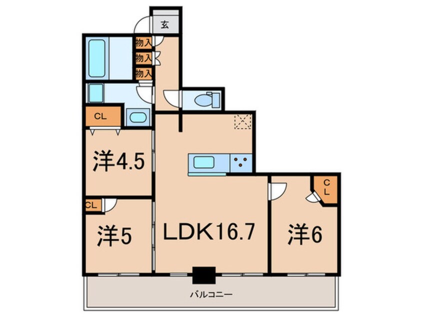 間取図 リヴァリエ　C棟（2429）