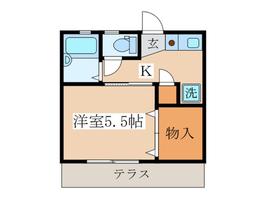 間取図 コ－ポ・オンリ－ワン