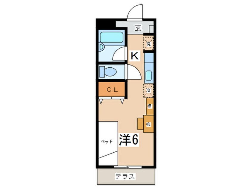 間取図 コンフォール後谷