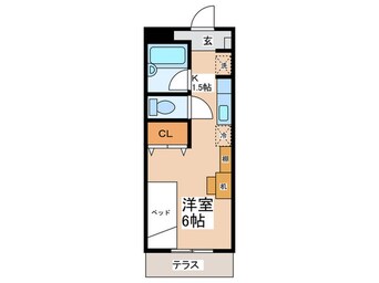 間取図 コンフォール後谷