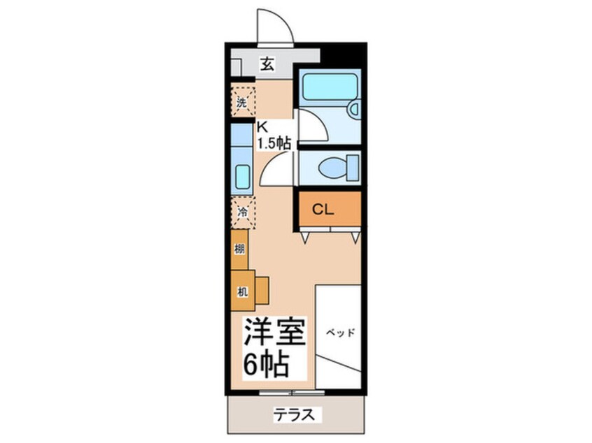 間取図 コンフォール後谷