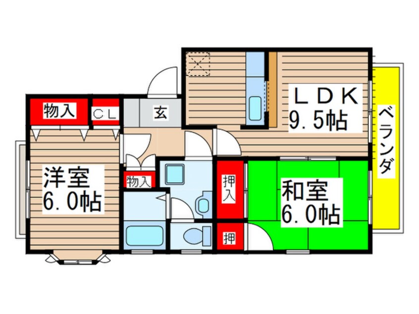 間取図 サンハイツ北方Ａ