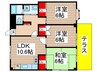 サンフラワ－ハイツ習志野 3LDKの間取り