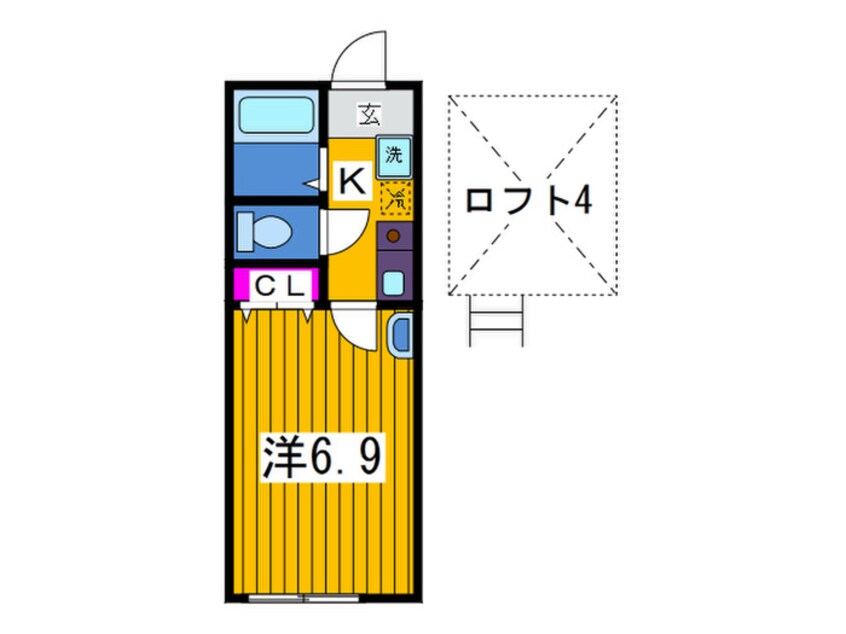 間取図 クイ－ンシップ横須賀中央Ⅱ