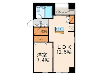 間取図 ｵｰﾊﾟｽﾎｰﾑｽﾞ八丁堀