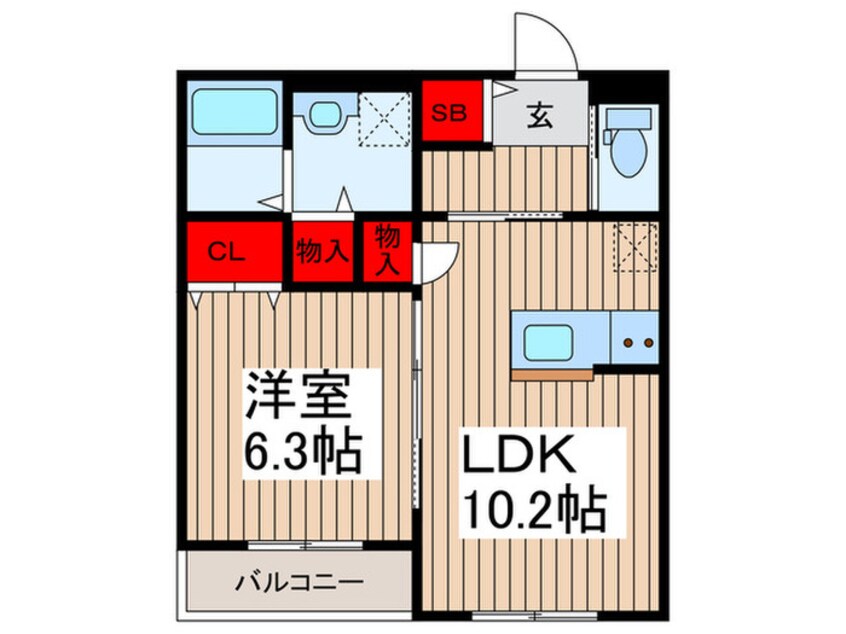 間取図 仮)越谷市千間台東新築ﾏﾝｼｮﾝ