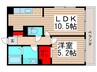 トレビナ西船橋 1LDKの間取り