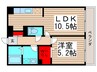 トレビナ西船橋 1LDKの間取り