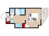 ﾗｸﾞｼﾞｭｱﾘｰｶﾞｰﾃﾞﾝ東松戸(612) 1Rの間取り