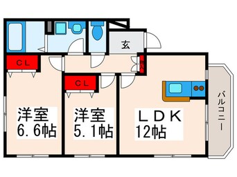 間取図 フォルテ－ヌ瑞江