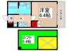 セリオ海神 1Kの間取り