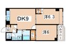 パステル小茂根 2DKの間取り