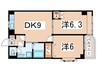 パステル小茂根 2DKの間取り
