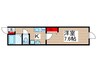スターヒルズ松戸 1Kの間取り