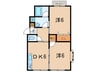 サンビレッジ 2DKの間取り