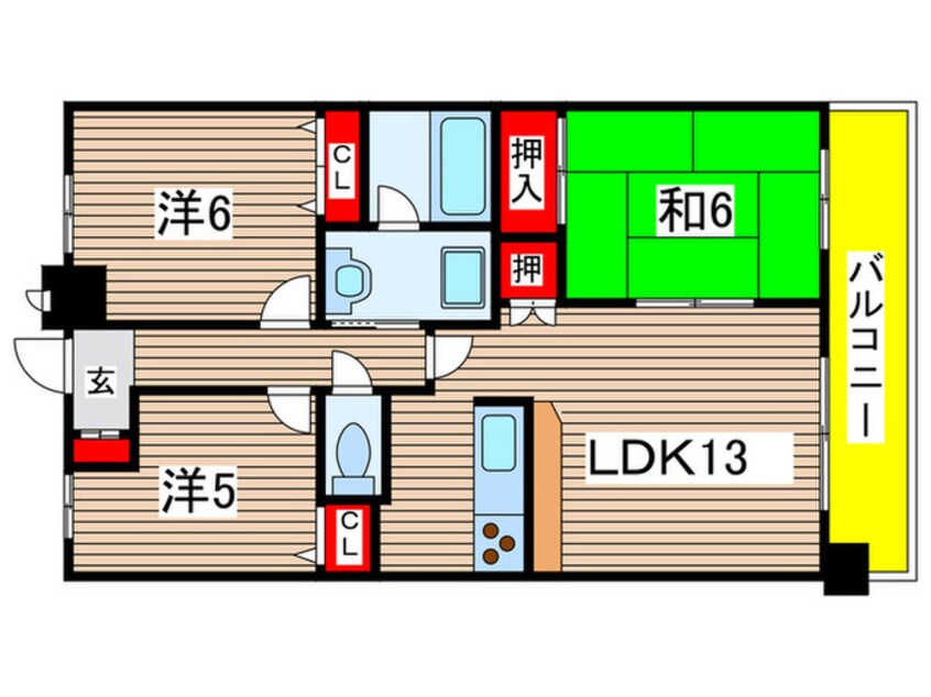 間取図 グランダジュール千葉みなと