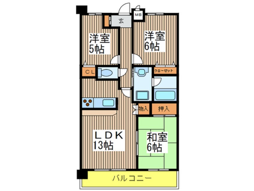 間取図 グランダジュール千葉みなと