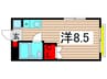 シャトーテル寿１ 1Rの間取り
