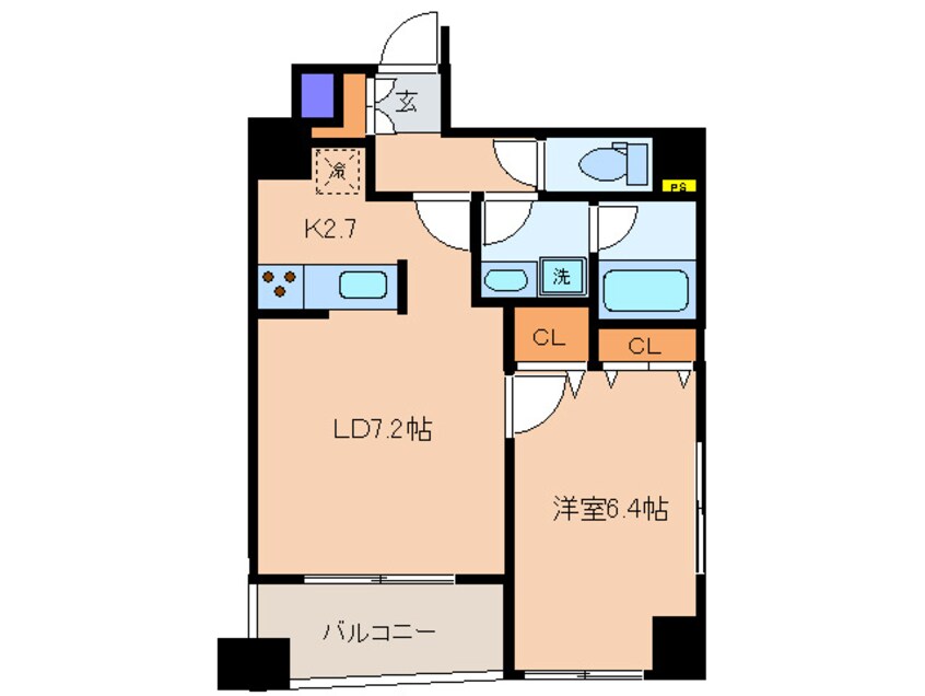 間取図 ﾗｸﾗｽ日本橋久松町