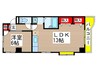 セゾンクレール 1LDKの間取り