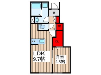 間取図 仮)リーブルファイン足立南花畑